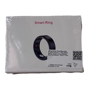 Smart Ring Brand New Black Size 12 Android 5.0 & IOS 10.0 Compatible. NIB